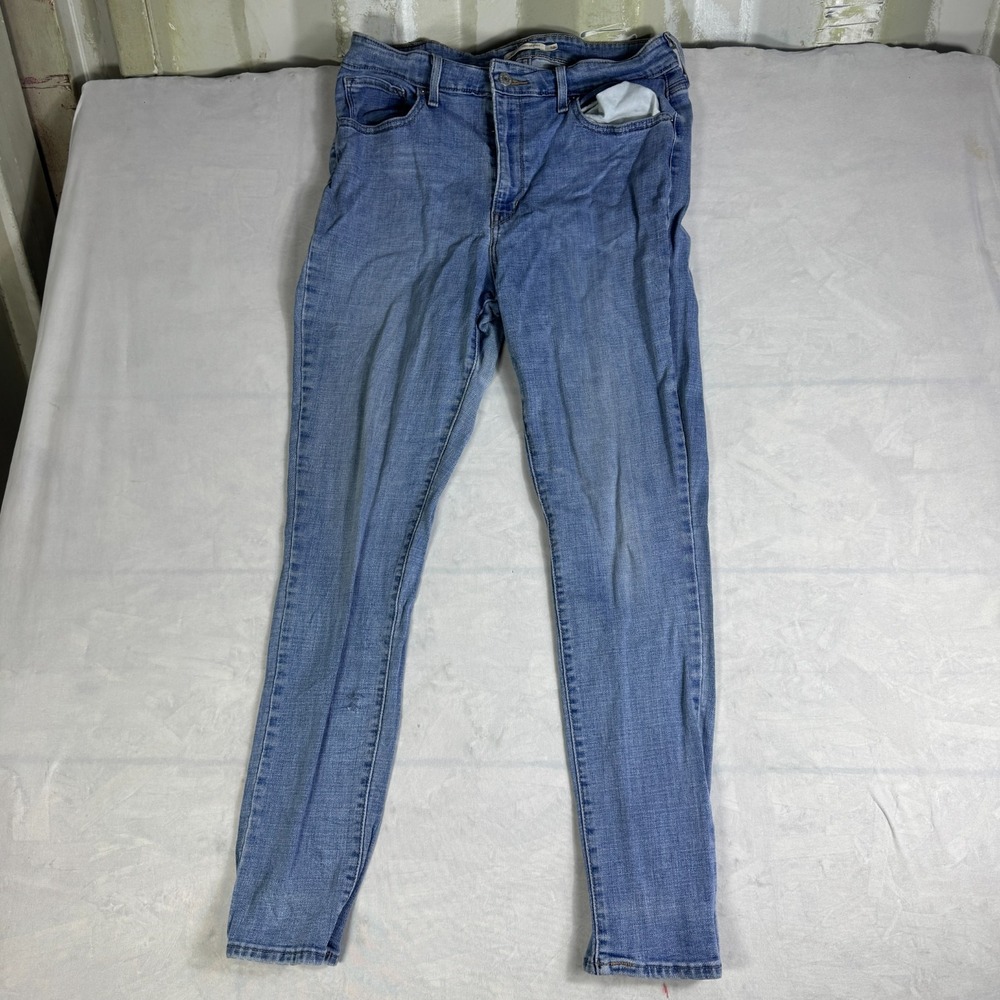 VTG Levi's 721 Womens High Rise Skinny Jeans Blue Denim Y2K Stretch Red Tab 32